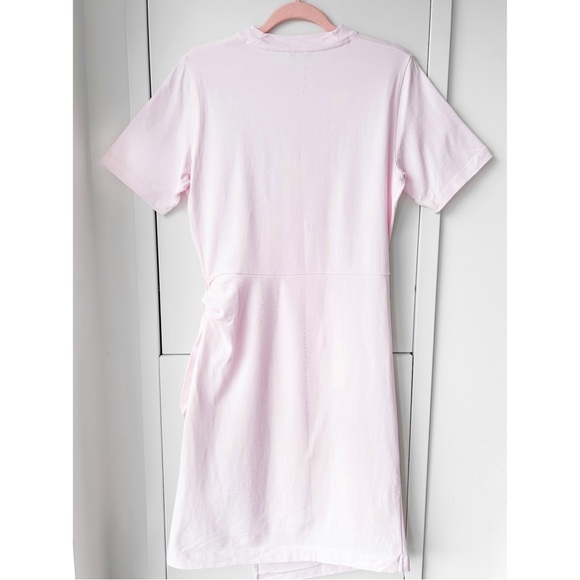 Vince light pink cotton side tie tee shirt dress - Picture 14 of 15